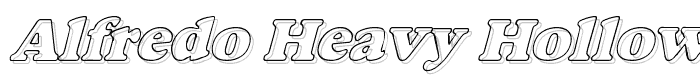 Alfredo Heavy Hollow Italic font